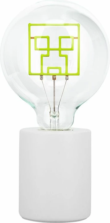 Lampë tavoline LED neon Paladone Minecraft Creeper E27 24 cm, jeshile