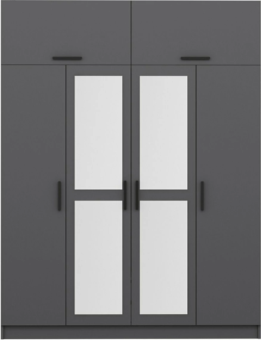 Dollap Skye Decor, ngjyrë antracit, 180x235x52cm