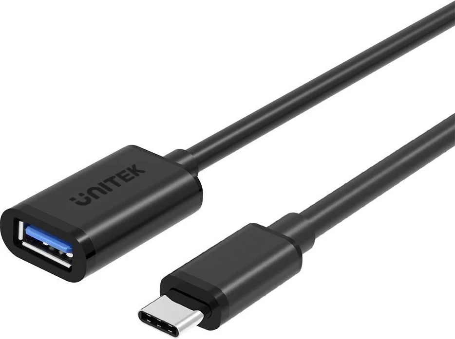 Kabllo USB-A, Unitek, (Gen. 3.1), 0.2 m, e zezë