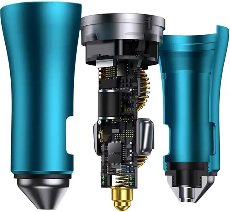 Karikues veture Baseus Golden Contactor Pro, 2x USB-C, 40W, kaltër