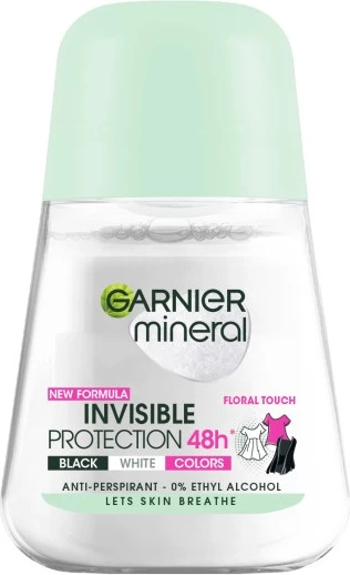 Deodorant roll-on për femra Garnier Mineral Invisible Protection Floral Touch, 50ml
