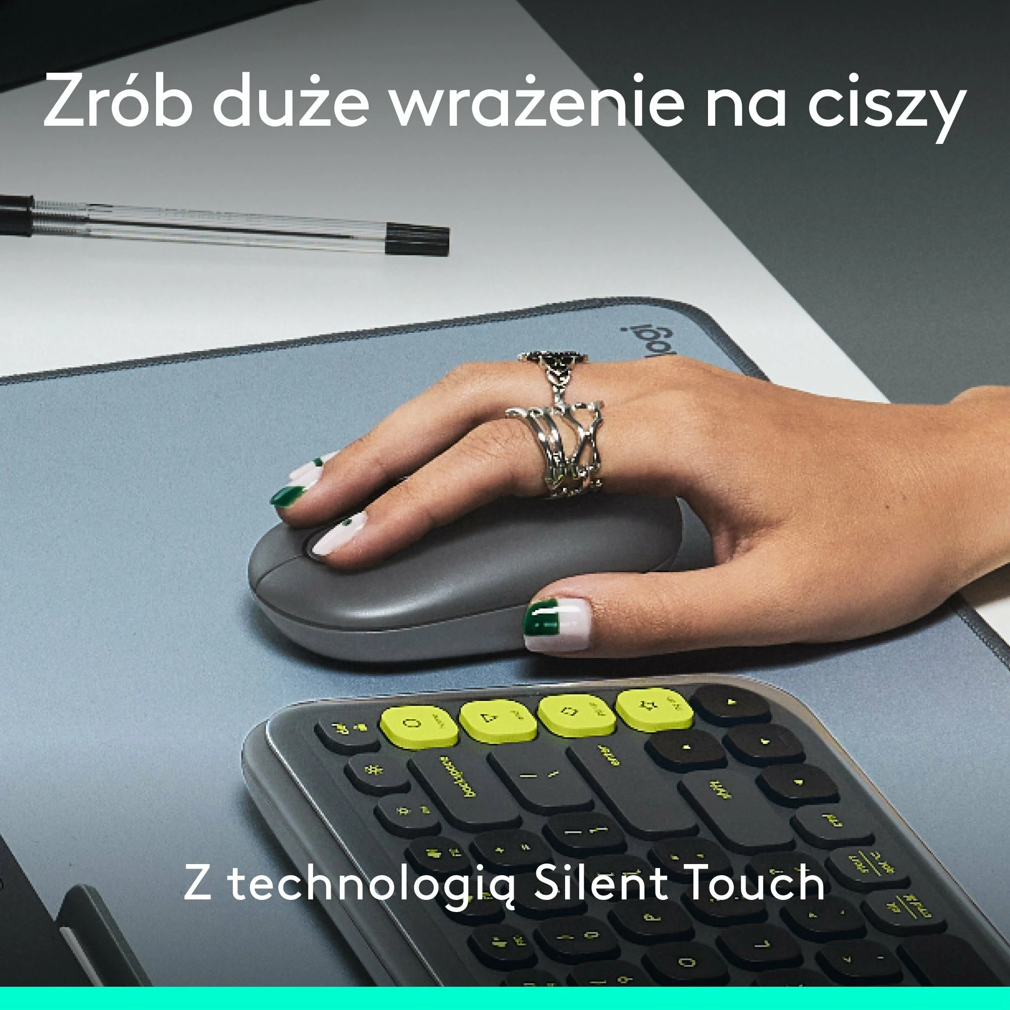 Maus Logitech POP 910-007412 4000 DPI Bluetooth wireless Graphite