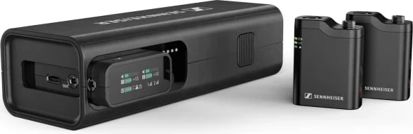 Mikrofon pa tela Sennheiser PROFILE WIRELESS, set 2-kanalësh, 2.4 GHz, kondensator, Omnidireksional, i zi