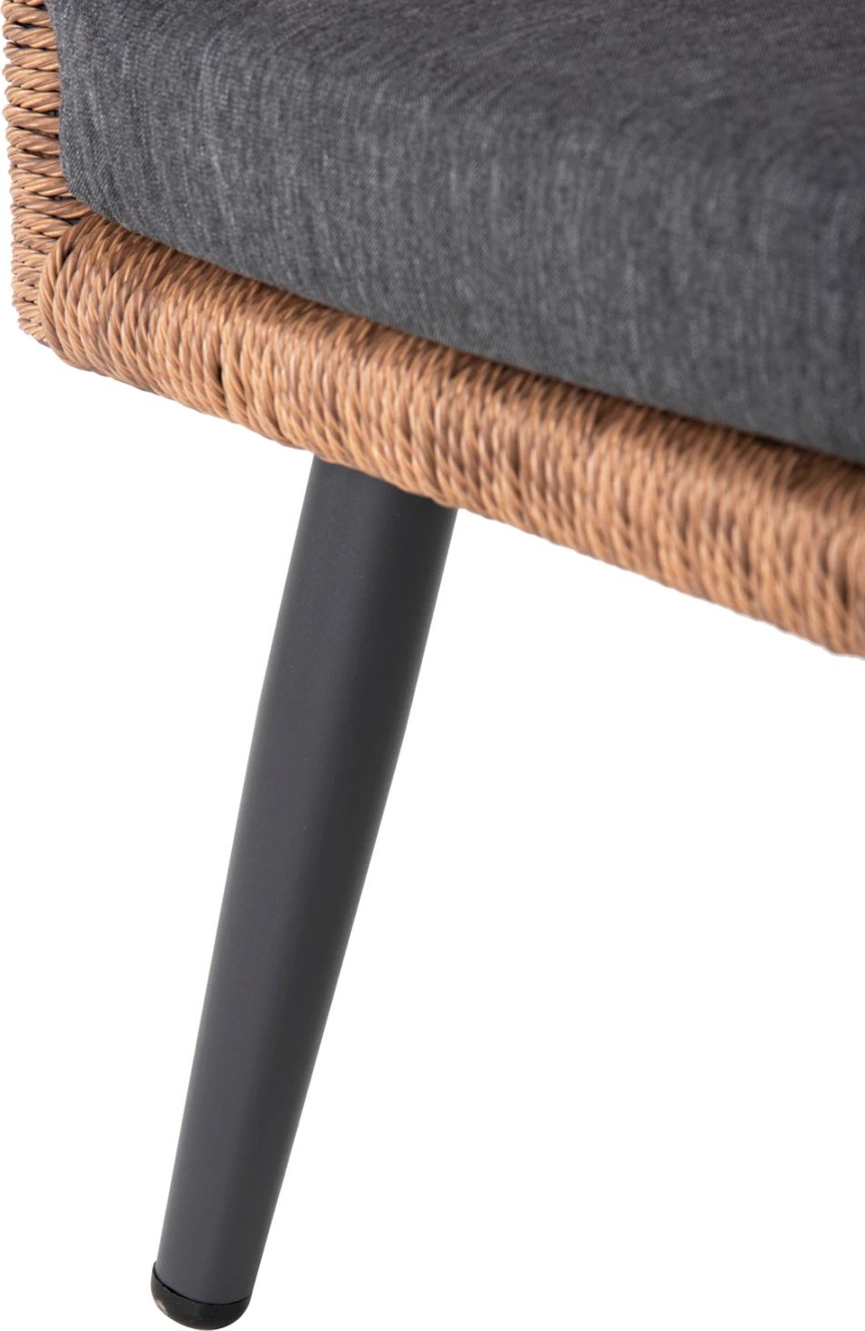 Set salloni për jashtë 4 pjesë, FREJA FH6057.03, alumin, ngjyrë antracit, ratan PE, ngjyrë bezhë-antracit, jastëkë