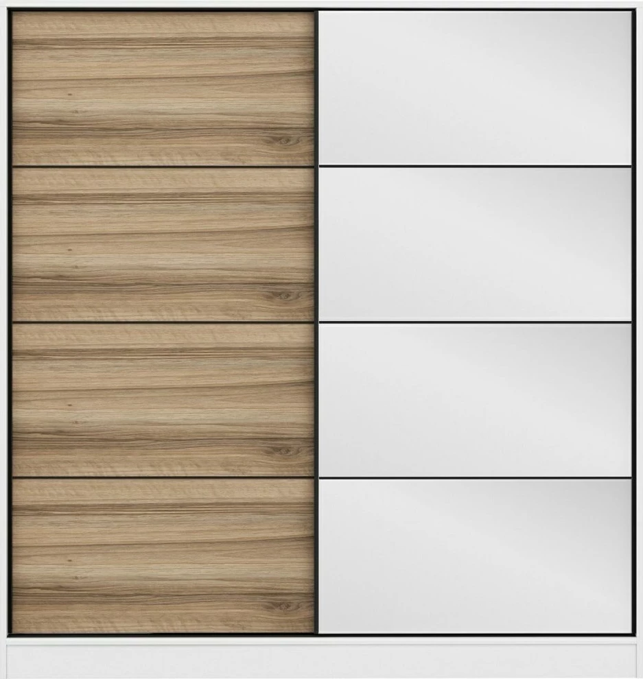 Dollap Kale, ngjyrë e bardhë dhe dore, 180x190x52cm