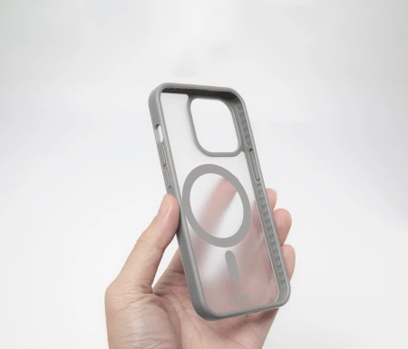 Mbështjellës LAUT Huex Protect për iPhone 15 Pro, me MagSafe, Gri