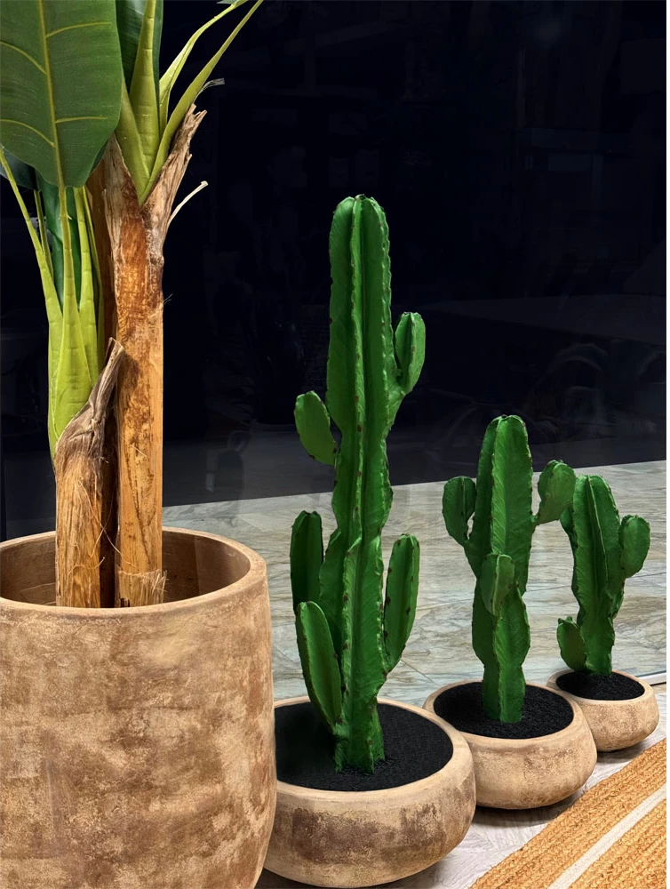 Set vazo PORTER, 3 copë, qeramikë, bezhë, 42x42x58