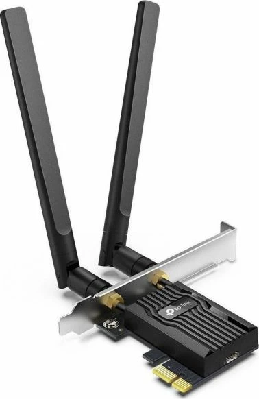 Kartë rrjeti Wi-Fi PCIe TP-Link Archer TX55E AX3000, Wi-Fi 6, Bluetooth 5.2, e zezë