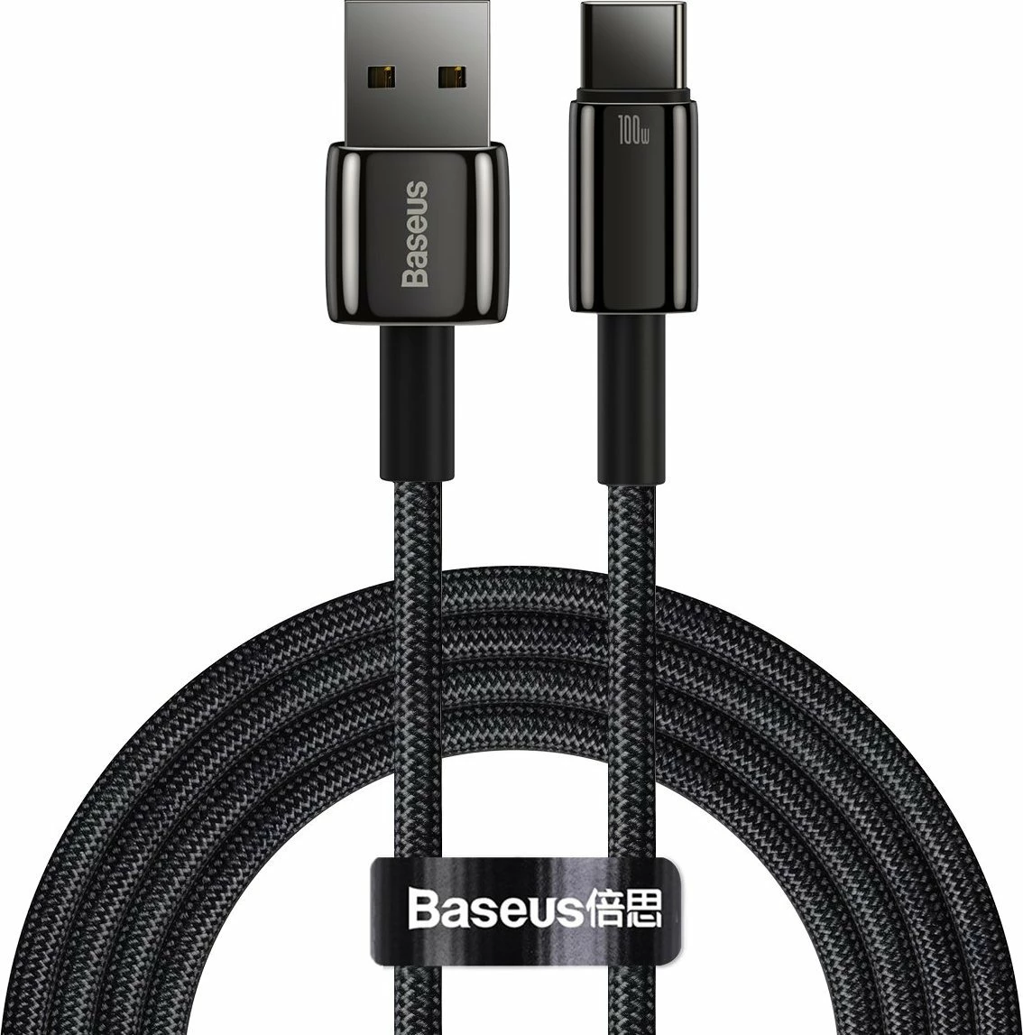 Kabllo USB-A në USB-C Baseus CAWJ000101 2m 100W USB 2.0, e zezë