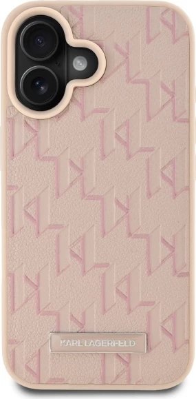 Mbështjellës Karl Lagerfeld Hot Stamp MagSafe për iPhone 16, Rozë
