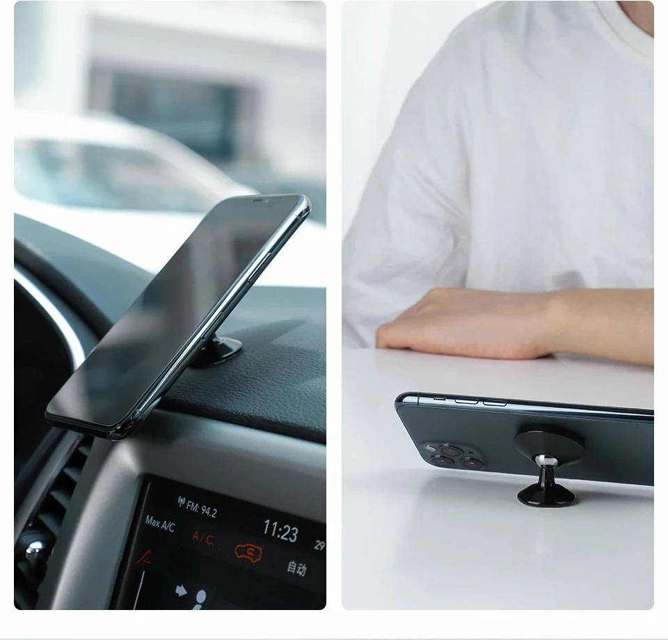 Mbajtës magnetik për telefon Wozinsky WMH-05, për makinë, i zi