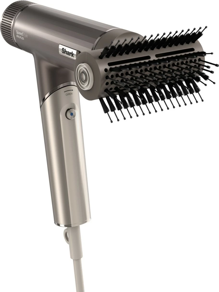 Tharëse flokësh Shark SpeedStyle Pro Flex HD542EU, 1700W, jonizim, 4 aksesorë, ngjyrë argjendtë