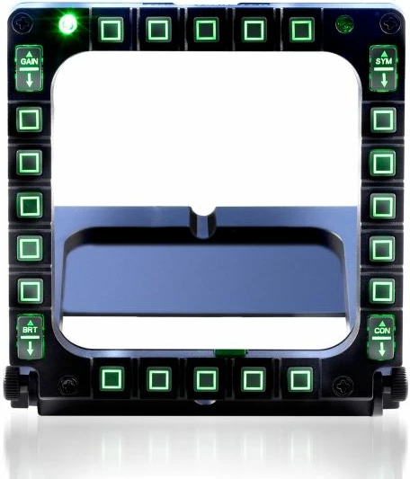 Panel MFD për simulim fluturimi Thrustmaster MFD Cougar, 48 komanda të programueshme, me ndriçim, set 2 copë, i zi