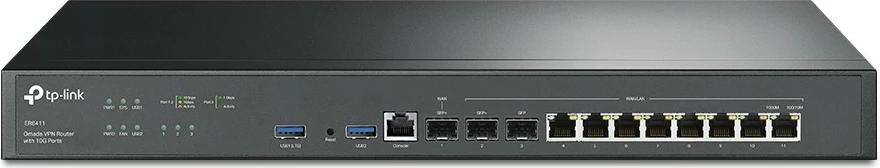 Router VPN TP-Link Omada me porta 10G, Ethernet WAN, Gigabit Ethernet, e zezë