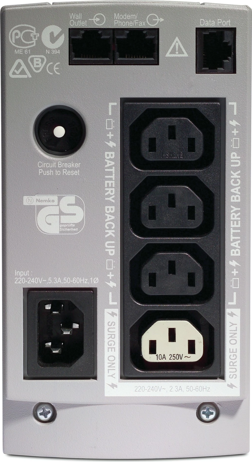 UPS APC BK650EI, 650VA, 4x C13 output, USB, Standby (Offline), 0.65 kVA, 400 W, Sine, 160 V, 286 V