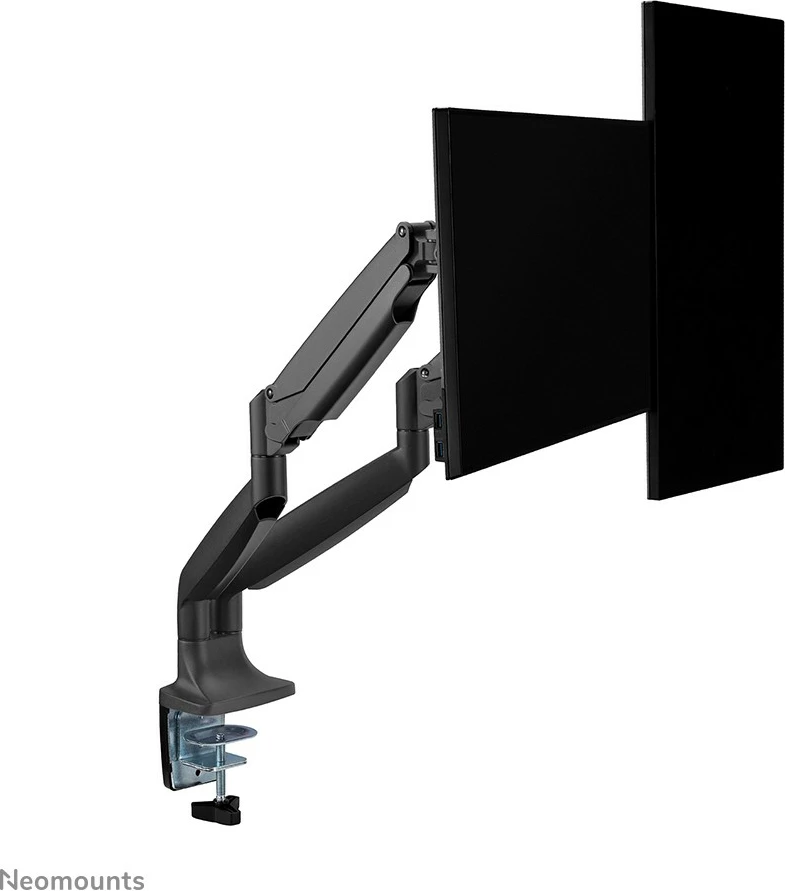 Krah monitori Newstar Neomounts NM-D750DBLACK, për 2 ekrane, gas spring, VESA 100x100, i zi