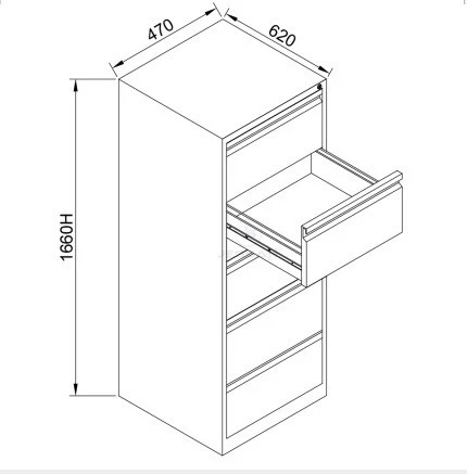 Dollap metalik me 5 sirtarë, ngjyrë gri e çelët, Skye Decor, Js1023