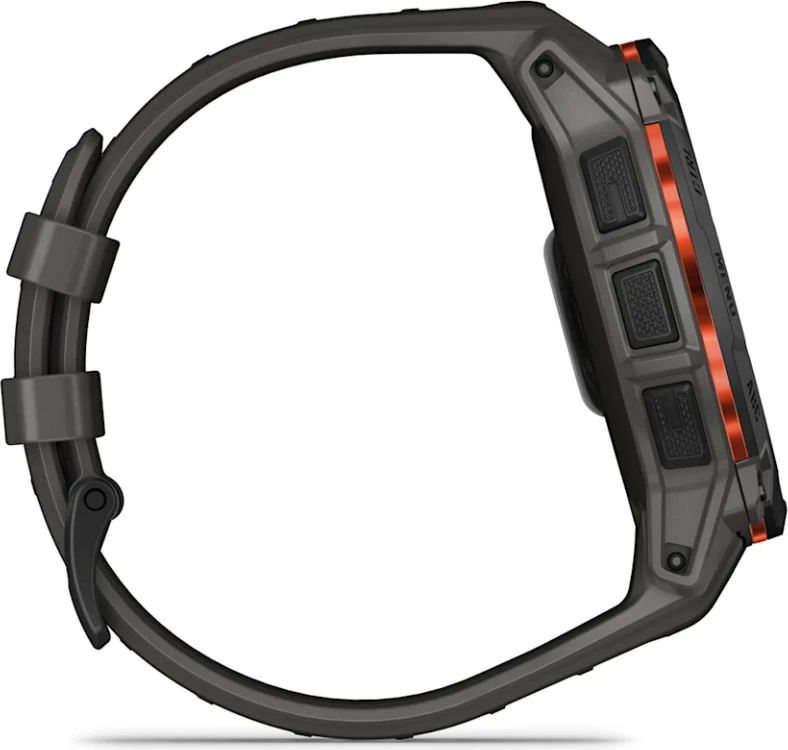 Smartwatch Garmin Instinct® 3 Solar, Black with Charcoal Silicone Strap, 50 mm