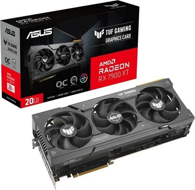 Kartelë grafike ASUS TUF Gaming TUF-RX7900XT-O20G-GAMING, Radeon RX 7900 XT, 20 GB, GDDR6, gri