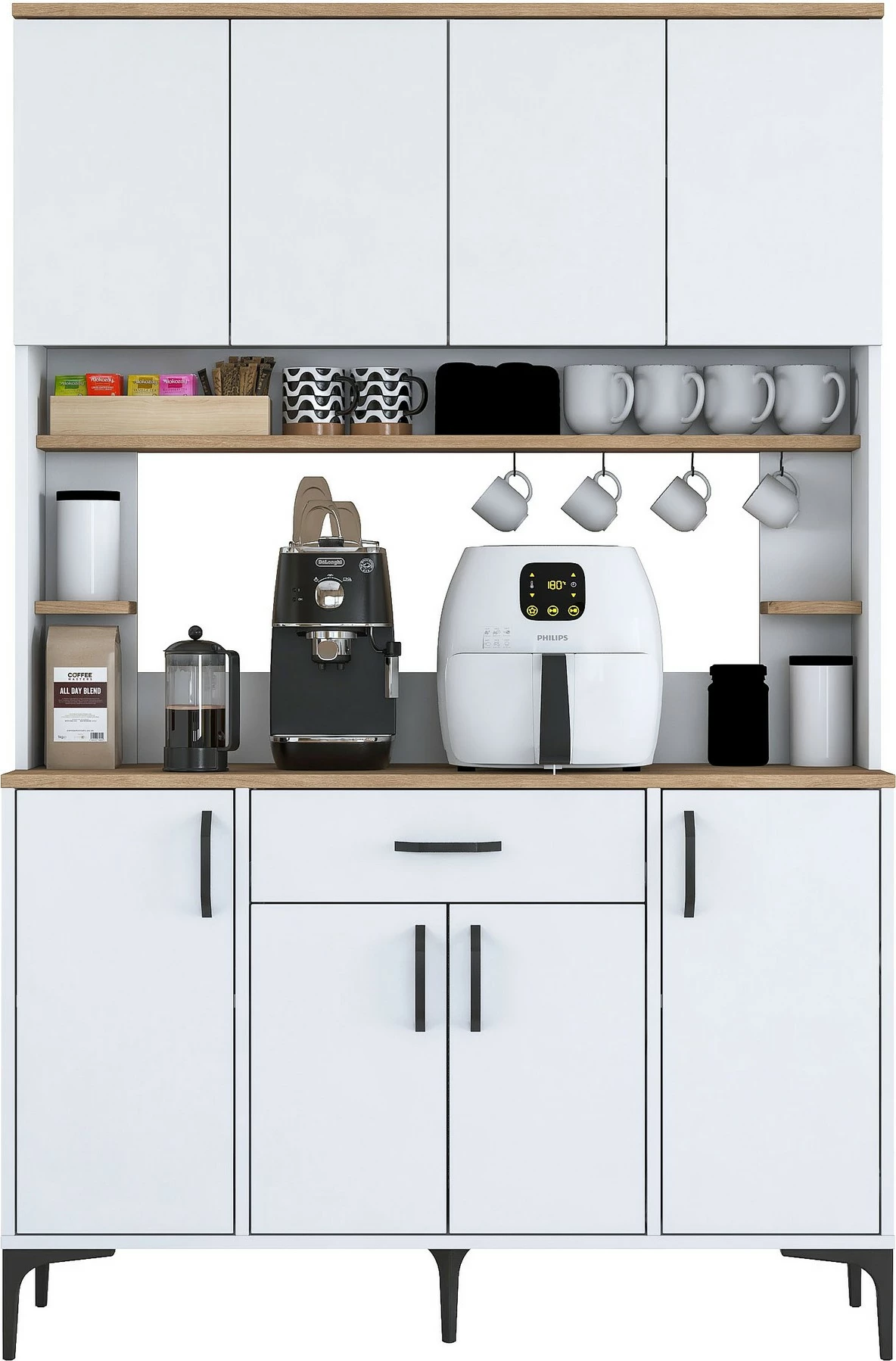 Dollap multifunksional, ngjyrë e bardhë, Skye Decor, JE177 - 3348