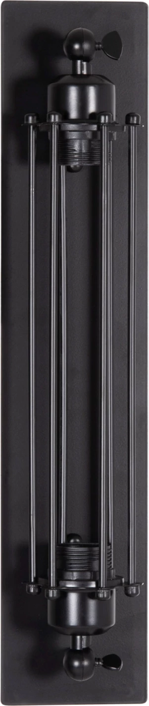 Aplik muror me 2 drita BEACON, metalik, ngjyrë e zezë, FH4463, 10x10x47cm