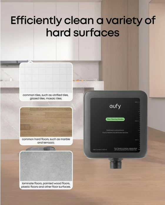Solucion për pastrim dyshemeje eufy T291HA11 për Robot Vacuum Omni E25, 600 ml