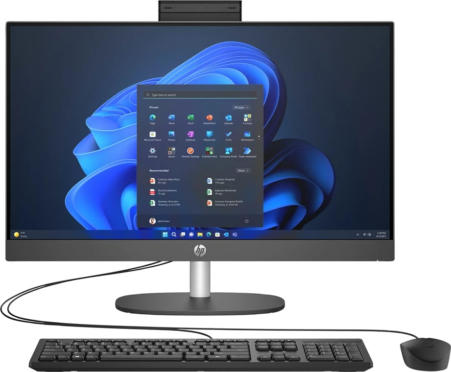 Kompjuter All-in-One HP ProOne 240 G10, Intel Core i5-1335U, 16 GB RAM, 256 GB SSD, 23.8", Bardhë