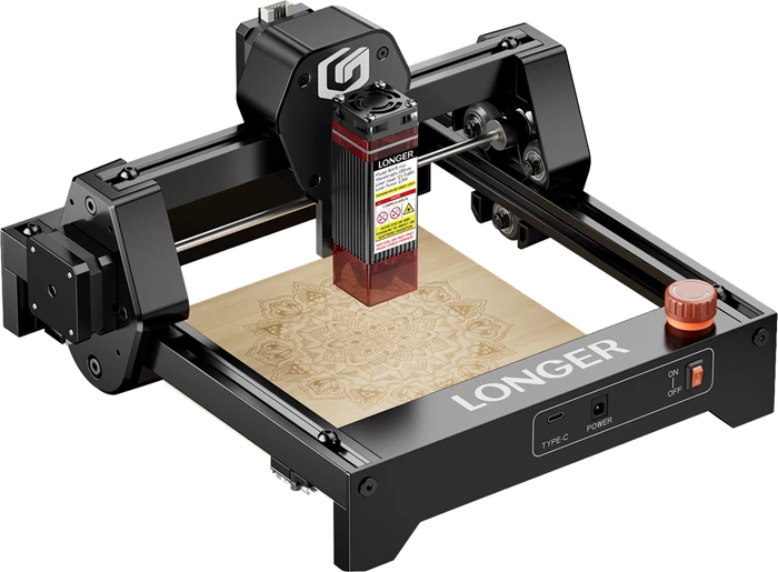 Gravues lazeri Longer Ray5 mini 5.5W, zonë pune 130x140 mm, Wi‑Fi/USB, i zi
