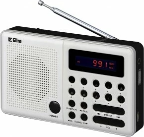 Radio portabile Eltra Pliszka, USB, FM, e bardhë