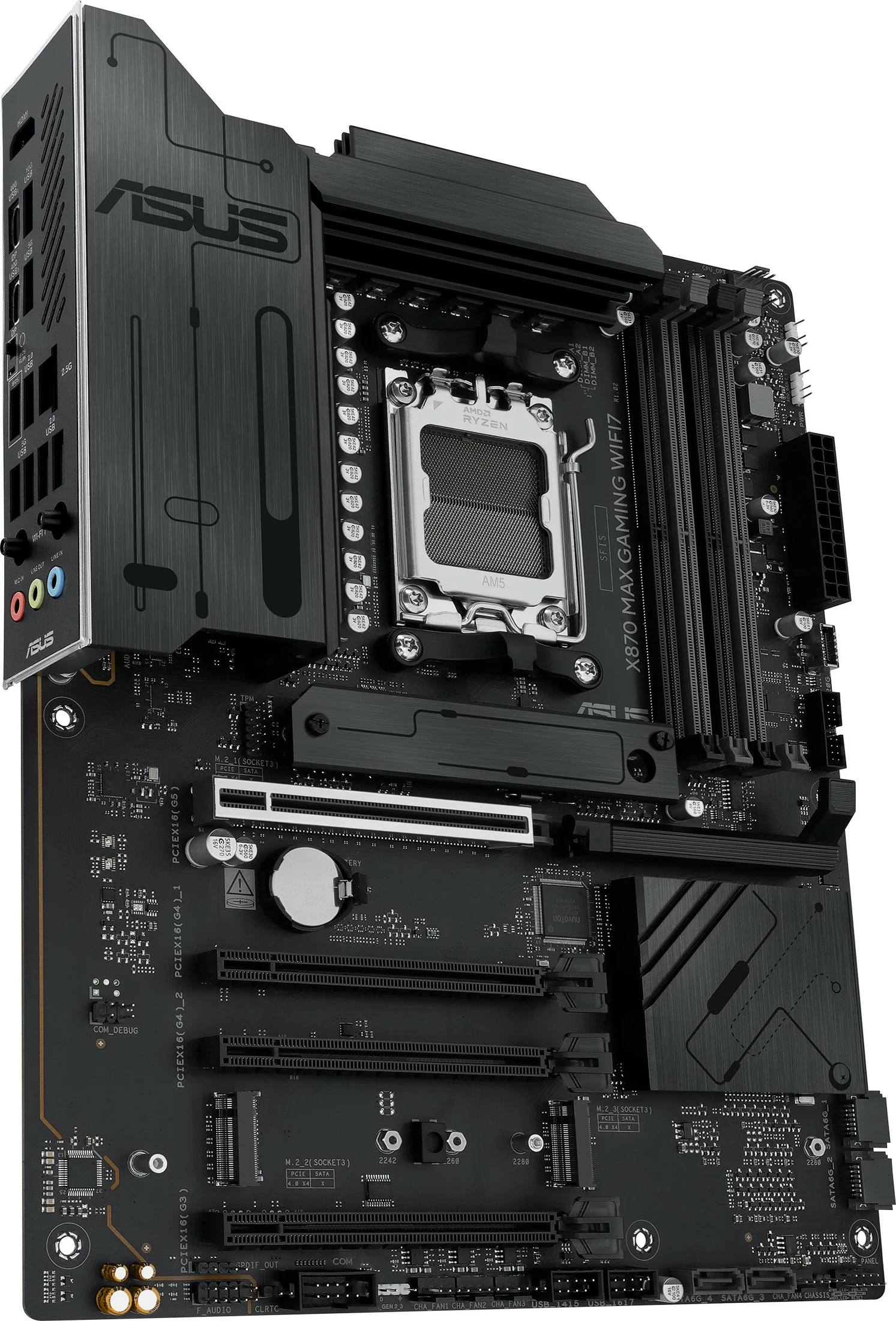Pllakë amë ASUS X870 MAX GAMING WIFI7, Socket AM5, DDR5, ATX, Wi-Fi 7, e zezë