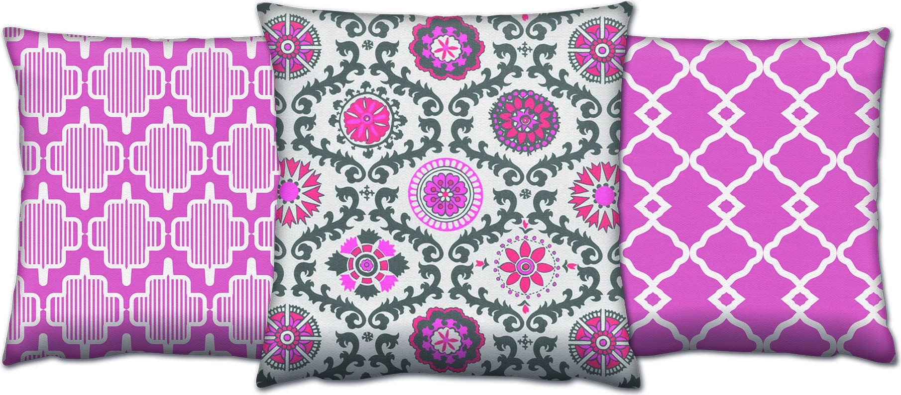 Set jastëkësh dekorativ (3 copë), shumëngjyrësh, AC-4305-4623-4317