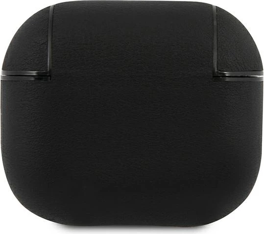 Mbështjellës BMW për AirPods 3, lëkurë natyrale, i zi