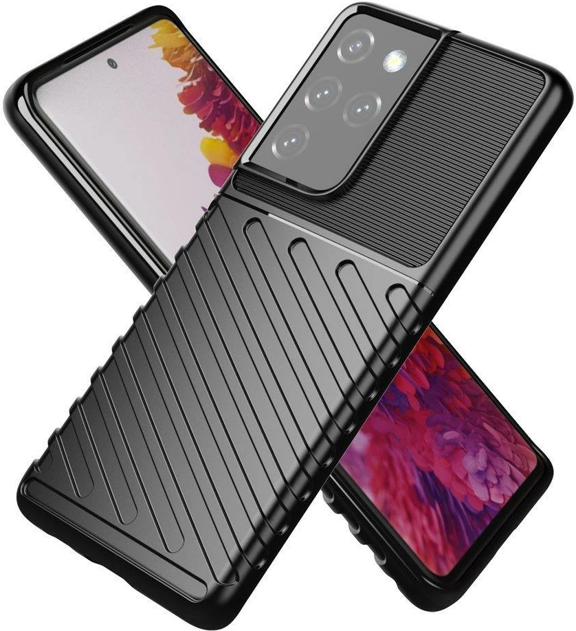 Mbështjellës Hurtel Thunder Case për Samsung Galaxy S22 Ultra, i zi