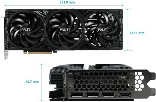 Kartë grafike Palit GeForce RTX 5070 Ti GAMING PRO-S, 16 GB GDDR7, 256-bit, 3 ventilatorë, e zezë