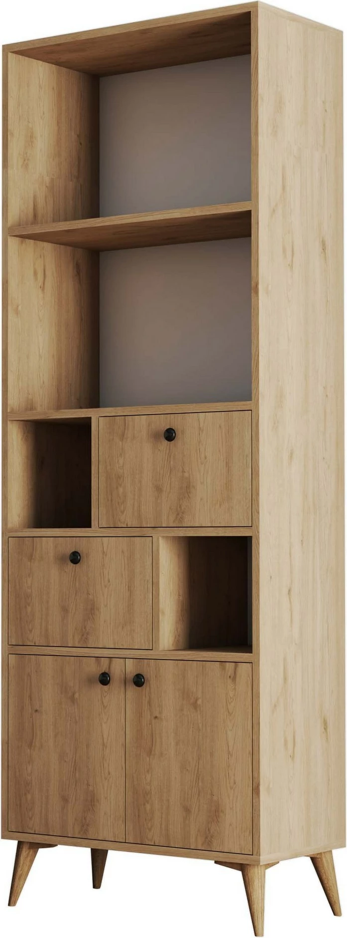 Raft librash, ngjyrë lisi, Skye Decor, Ninova - 1956