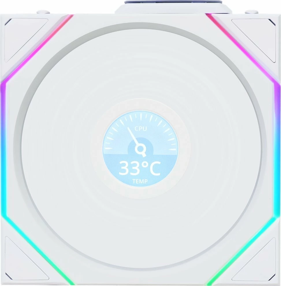 Ventilator për kasë PC Lian Li UNI FAN TL Wireless LCD 120mm PWM 12TLLCD1W1W, 1 copë, i bardhë