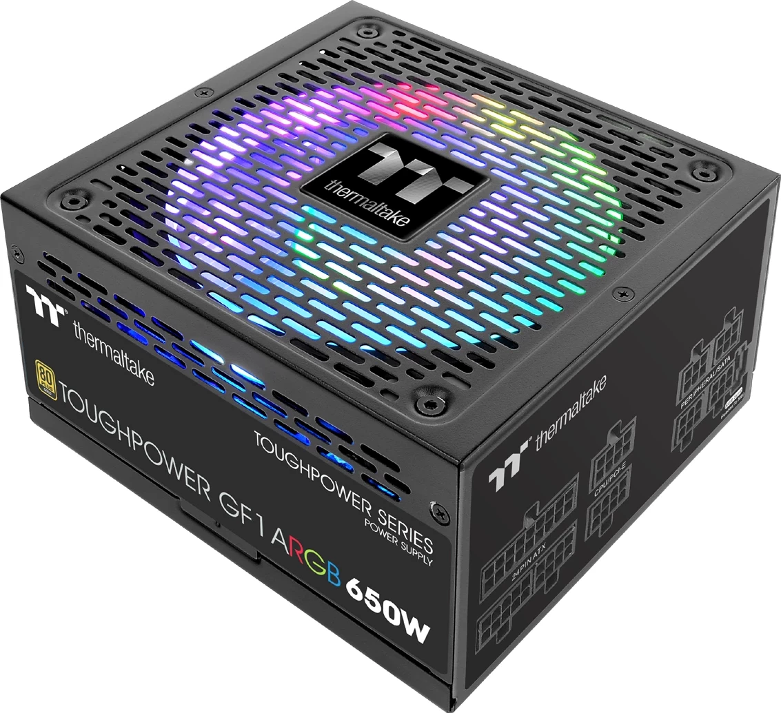 Kasë Thermaltake Toughpower GF1 Gold ARGB 650W, modular, 80 PLUS Gold, me dritë ARGB