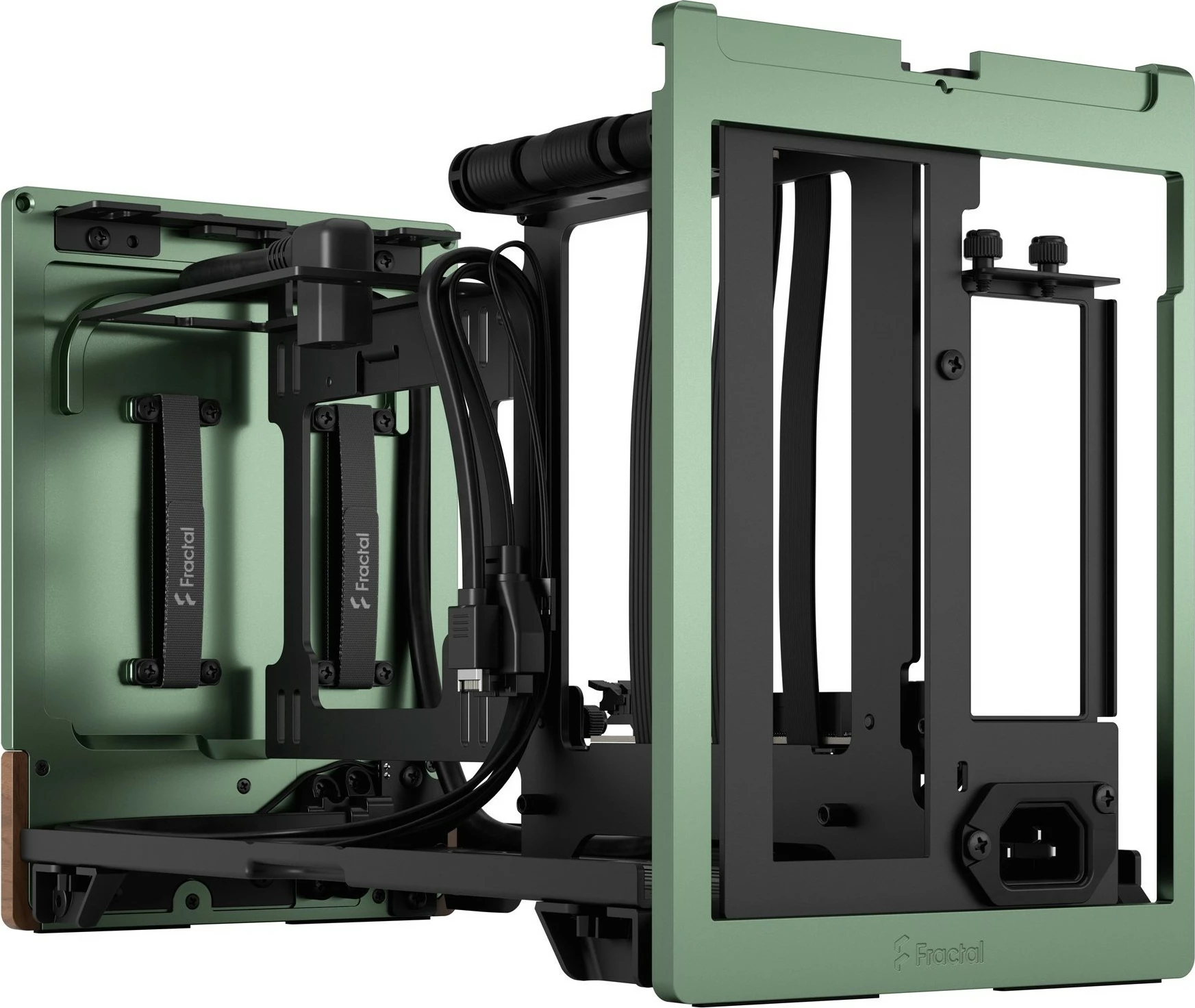 Kasë Fractal Design Terra Mini-ITX, alumini, arrë, jeshile