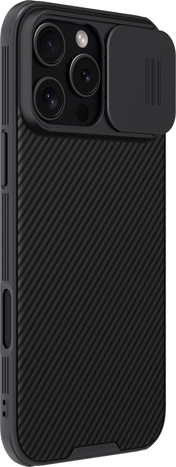Mbështjellës Nillkin CamShield Pro Magnetic për iPhone 16 Pro Max, i zi