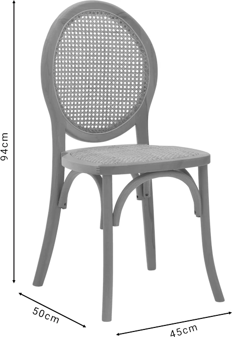 Karrige e grumbullueshme Camil dru ahu natyral-ratan natyral 45x50x94cm