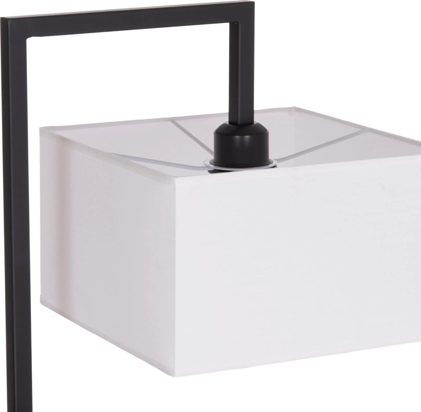 Llambë dyshemeje BRANS, metal i zi, kapak PVC i bardhë, FH7532.11, 25x33x170cm