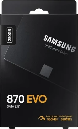 SSD Samsung 870 EVO, 250 GB, 2.5 inç, Serial ATA III, Zi