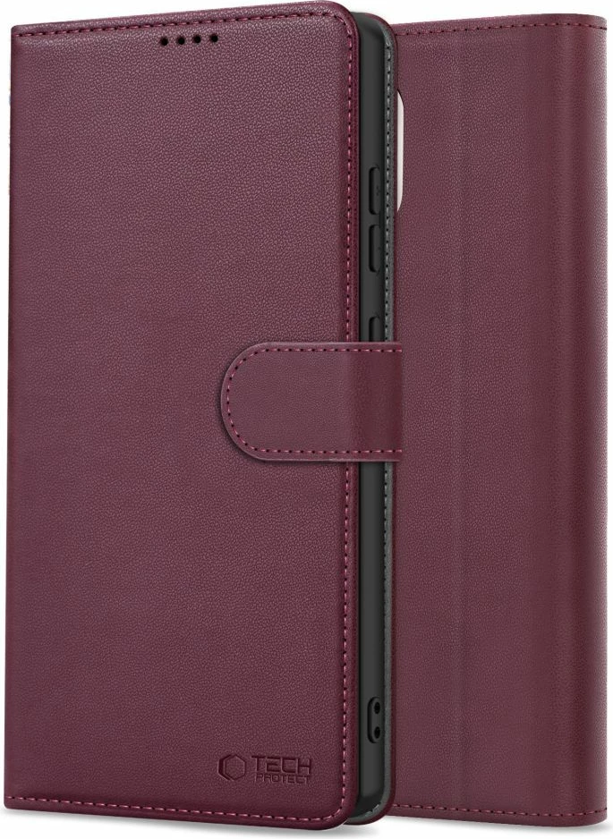 Mbështjellës Tech-Protect Wallet për Samsung Galaxy A16, eko-lëkurë, Burgundy