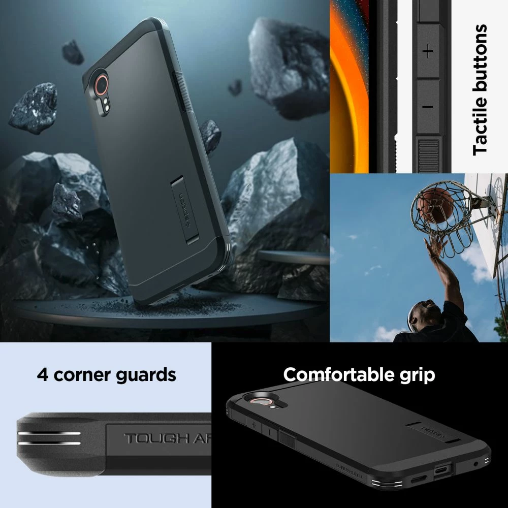 Mbështjellës Spigen Tough Armor për Samsung Galaxy XCover 7, i zi