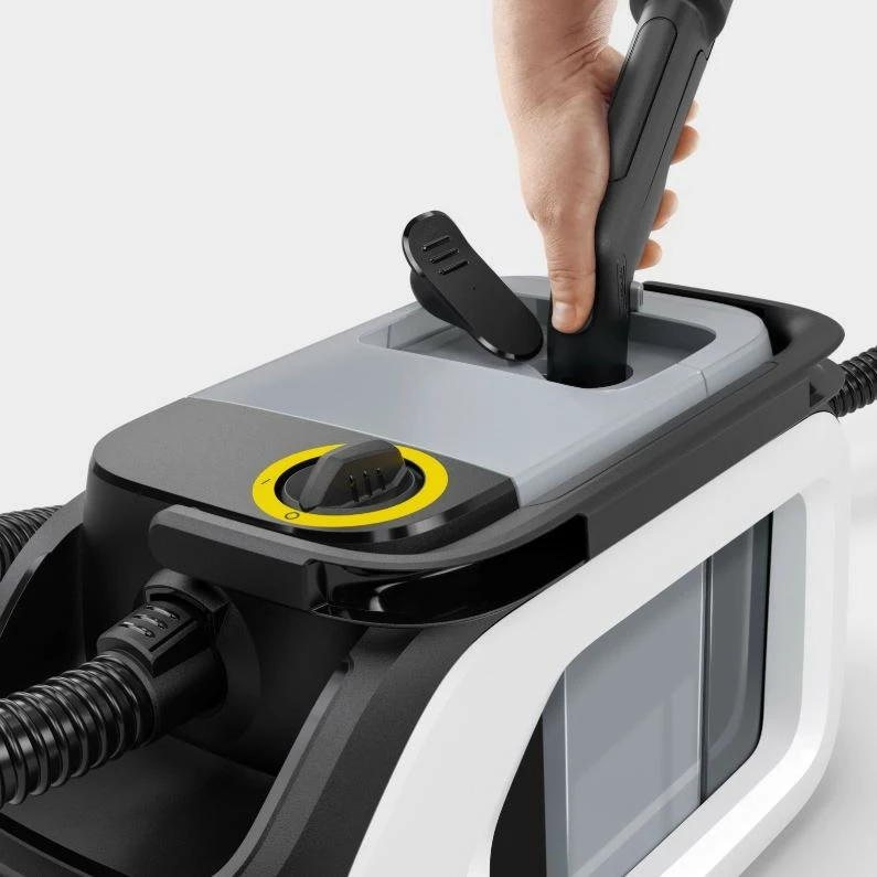 Pastrues me ujë dhe tharje Karcher SE 3 Compact, 1.7L, 500W, zi/bardhë