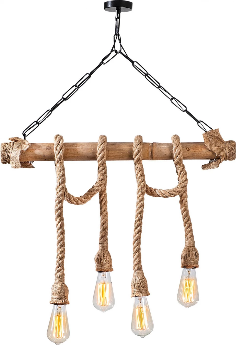 Dritë tavani druri me litar FH7321 65x8x82 cm