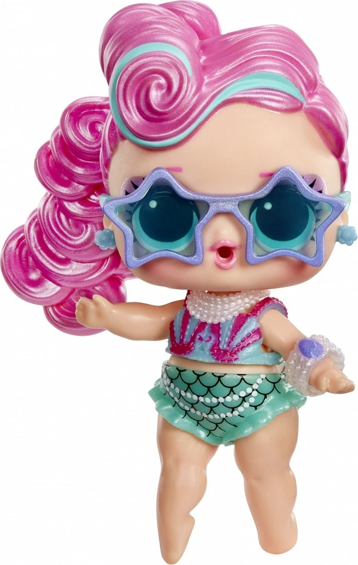 Kukull surprizë L.O.L. Surprise Mermaids, MGA, 510604-EUC, me bisht që ndryshon ngjyrë