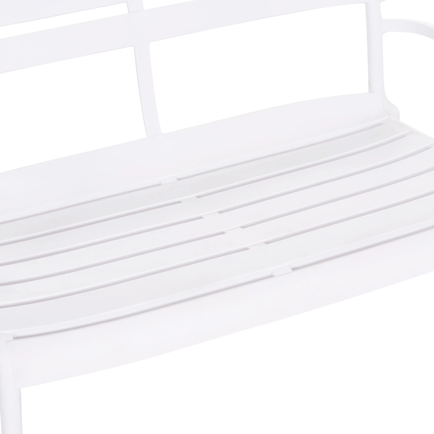 Stol dy vendësh KORVER, polipropilen, i bardhë, FH6332.01, 113x65x76cm