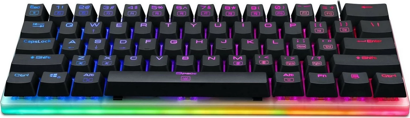 Tastierë mekanike Redragon K605 Alien, 60%, RGB, Red Switch, e zezë