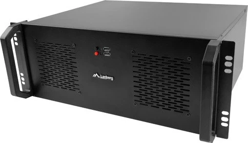 Kasë për server Lanberg, 4U ATX 350/10 SC01-3, 19", e zezë 